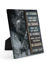 Be Strong When Weak Be Brave When Scared Veteran 8x10 Easel-Back Gallery Wrapped Canvas thumbnail