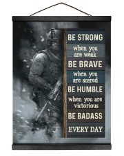 Be Strong When Weak Be Brave When Scared Veteran 16x20 Black Hanging Canvas thumbnail