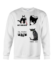 Cat Lover Black Cats Don't Cough On Me Ew People Hiss Off Crewneck Sweatshirt tile