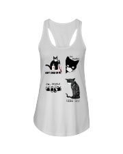 Cat Lover Black Cats Don't Cough On Me Ew People Hiss Off Ladies Flowy Tank tile