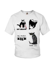 Cat Lover Black Cats Don't Cough On Me Ew People Hiss Off Youth T-Shirt tile