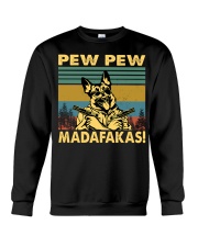 Gift For Dog Lover Beacgie Pew Pew Madafakas Crewneck Sweatshirt tile