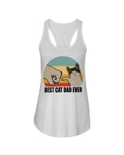 Gift For Cat Lover Best Cat Dad Ever Domestic Shorthair Cat Ladies Flowy Tank tile