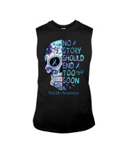 Suicide Prevention Awareness Skull No Story Should End Too Soon Sleeveless Tee tile