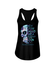 Suicide Prevention Awareness Skull No Story Should End Too Soon Ladies Flowy Tank tile