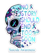 Suicide Prevention Awareness Skull No Story Should End Too Soon Sticker tile