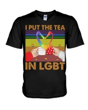 LGBT Pride Gift I Put The Tea In LGBT V-Neck T-Shirt tile