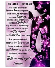 Family Gift My Angel Husband I Will Miss Your Battle Is Now Over Butterfly 24x36 Poster front