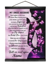 Family Gift My Angel Husband I Will Miss Your Battle Is Now Over Butterfly Hanging Canvas tile