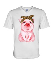 Gift For Animal Lover Pig V-Neck T-Shirt tile