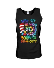 Autism Awareness Why Fit In When You Were Born To Stand Out Unisex Tank tile