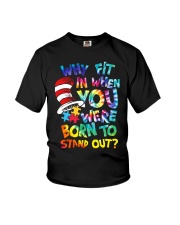 Autism Awareness Why Fit In When You Were Born To Stand Out Youth T-Shirt tile