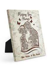 Memorial Gift Missing You Always Husband And Wife Easel-Back Gallery Wrapped Canvas tile