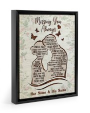 Memorial Gift Missing You Always Husband And Wife Floating Framed Canvas Prints Black tile