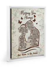 Memorial Gift Missing You Always Husband And Wife Floating Framed Canvas Prints White tile