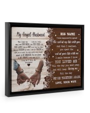 Memorial Gift My Angel Husband Love Your Wife Floating Framed Canvas Prints Black tile