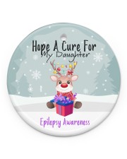 Hope A Cure For Epilepsy Awareness Ornament Circle Ornament (Porcelain) tile