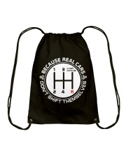 Racing Lover Because Real Cars Don't Shift Themselves Drawstring Bag tile