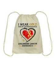 Childhood Cancer Awareness I Wear Gold For My Granddaughter Love Hope Drawstring Bag tile