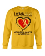 Childhood Cancer Awareness I Wear Gold For My Granddaughter Love Hope Crewneck Sweatshirt tile