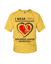 Childhood Cancer Awareness I Wear Gold For My Granddaughter Love Hope Youth T-Shirt tile