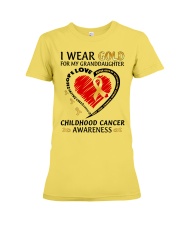 Childhood Cancer Awareness I Wear Gold For My Granddaughter Love Hope Premium Fit Ladies Tee tile