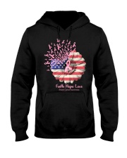 Breast Cancer Awareness USA Flag Sunflower Hooded Sweatshirt tile