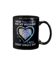 Suicide Prevention Awareness I Wear Teal And Purple For My Husband I Miss Every Single Day Mug tile