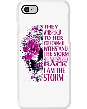 Breast Cancer Awareness Flowers She Whispered Back Iam The Storm Phone Case tile