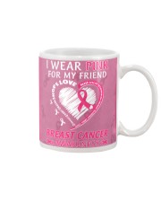 Breast Cancer Awareness Heart I Wear Pink For My Friend Mug tile