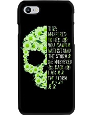 Mental Health Awareness Daisy Skull They Whispered To Her You Can't Withstand Storm Phone Case tile