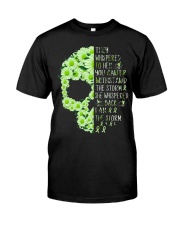 Mental Health Awareness Daisy Skull They Whispered To Her You Can't Withstand Storm Premium Fit Mens Tee tile