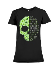 Mental Health Awareness Daisy Skull They Whispered To Her You Can't Withstand Storm Premium Fit Ladies Tee tile