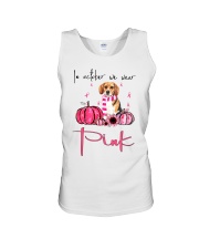 Breast Cancer Awareness Beagle In October We Wear Pink Dog Unisex Tank tile