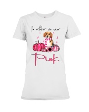 Breast Cancer Awareness Beagle In October We Wear Pink Dog Premium Fit Ladies Tee tile