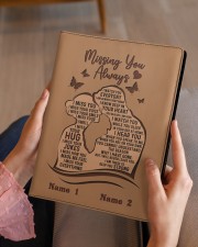 Memorial Gift Missing You Always Husband And Wife Medium - Leather Notebook aos-medium-leather-notebook-lifestyle-front-07