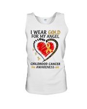 Childhood Cancer Awareness I Wear Gold For My Angel Love Strength Unisex Tank tile