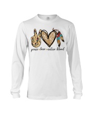 Native American Pride Peace Love Native Blood Long Sleeve Tee tile