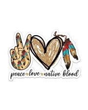 Native American Pride Peace Love Native Blood Sticker tile