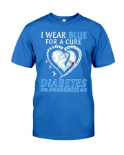 Diabetes Awareness I Wear Blue For A Cure Never Give Up Hope Love Premium Fit Mens Tee tile