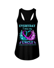 Suicide Prevention Awareness Everyday I Miss My Uncle Ladies Flowy Tank tile