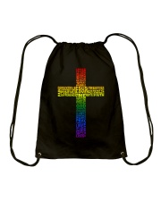 LGBT Lesbian Gift Jesus Loves Me Drawstring Bag tile