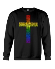 LGBT Lesbian Gift Jesus Loves Me Crewneck Sweatshirt tile