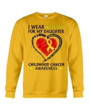 Childhood Cancer Awareness I Wear Yellow For My Daughter Crewneck Sweatshirt tile