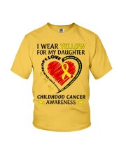 Childhood Cancer Awareness I Wear Yellow For My Daughter Youth T-Shirt tile