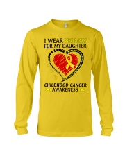 Childhood Cancer Awareness I Wear Yellow For My Daughter Long Sleeve Tee tile