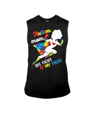 Autism Awareness Gift Autism Mom His Fight Is My Fight Sleeveless Tee tile