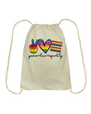 LGBT Pride Gift Peace Love Equality Drawstring Bag tile