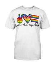 LGBT Pride Gift Peace Love Equality Classic T-Shirt tile