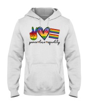 LGBT Pride Gift Peace Love Equality Hooded Sweatshirt tile